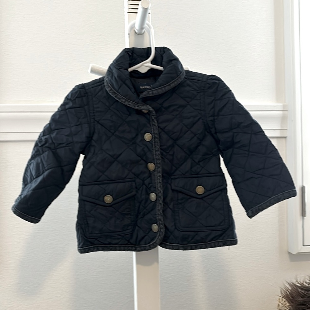 Polo Ralph Lauren navy quilted jacket 12 months